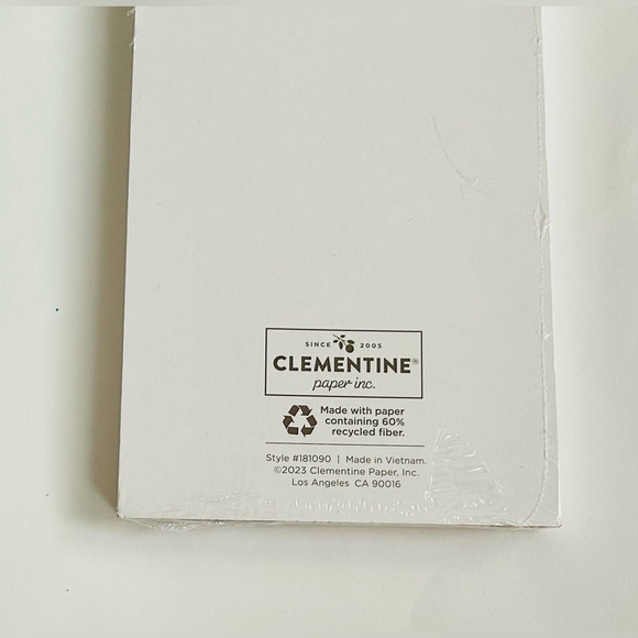 New Lined Note Pad "Notes" Pad Magnet on Back Clementine Vietnam Recycled Paper - Picture 4 of 12